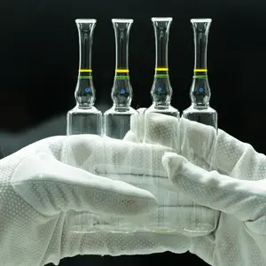 Garrafa de vidro para injeção, venda quente transparente, 2ml, 3ml, 5ml, 10ml, 15ml, garrafa de ampola, garrafa de vidro médico