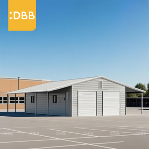 Marque privée 39Ft 39Ft Abri-conteneur de garage Résistant au vent Couleur Tuile en acier de pointe Structure en acier galvanisé Auvent de garage - Product Image 2