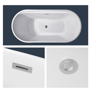 Moderne freistehende Acryl Rechteck Whirlpool Badewanne Cold Plunge Athlet Massage Spa Drainer Badezimmer Einweichen 60gal - Product Image 3