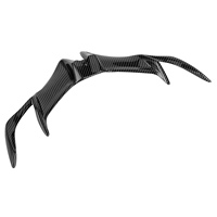 Aile avant aérodynamique en fibre de carbone, style carénage avant, compatible avec Yamaha R15 V3 2017-2020