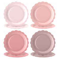 Suministros para Fiestas Temáticas con Encaje de Color Sólido Rosa, Azul, Amarillo y Morado, Disponibles en Múltiples Colores, Venta al Por Mayor