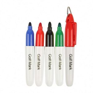 Waterproof Plastic Liner Permanent Marker Pen With <b>Keychain</b> Quick Dry Ink <b>Custom</b> Logo for Golf Ball Lining - Product Image 2