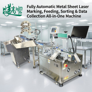 Machine tout-en-un entièrement automatique pour l'alimentation, le codage et le tri des tôles métalliques avec marquage laser et système de collecte de données - Product Image 2