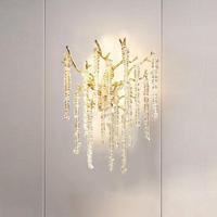 Applique murale LED moderne en verre décorative pour chambre à coucher de luxe
