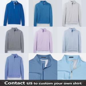 व्यक्तिगत कस्टम डिजाइन कढ़ाई आधा ज़िप कस्टम पुलवर शर्ट 1/4 तिमाही ज़िप पल्लोवर शर्ट - Product Image 5