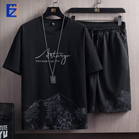 Ensemble Homme T-shirt et Short Vente en Gros Été Manches Courtes Hauts et Pantalons Tenues Respirantes Sport Décontracté Mode