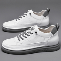Chaussures montantes pour hommes en cuir de vache 2025, chaussures élévatrices invisibles respirantes, chaussures rehaussantes 6/8 cm, décontractées, légères et tendance