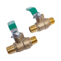 Mini robinet à tournant sphérique en laiton compresseur d'air eau gaz huile vanne d'arrêt 1/8 "1/4" 3/8 "1/2" BSP fileté mâle à femelle