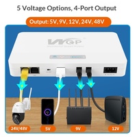 Sistema de Alimentación Ininterrumpida (UPS) WGP POE05 DC, Voltaje de Salida 24V/48V, Batería de Respaldo para Router Óptico, Teléfono IP
