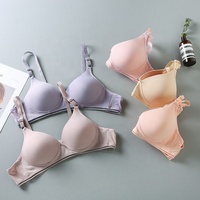 Soutien-gorge sans fil pour femme, grandes tailles, respirant, anti-humidité, sans couture, minimisant, à double fermeture, bonnets légers, du 36 au 44, vente en gros