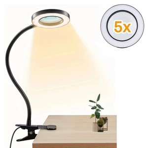 Loupe <span class=keywords><strong>à</strong></span> pince avec lumière LED pour réparation de PCB de <span class=keywords><strong>téléphone</strong></span>, lecture, peinture, broderie, nail art et réparation pour seniors - Product Image 1