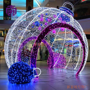 Guirlande lumineuse de Noël personnalisée pour l'extérieur, avec arche sphérique, spectacle lumineux festif - Product Image 5