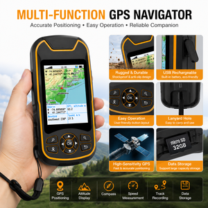 เครื่องนำทาง GPS แบบพกพา ทนทาน กันน้ำ พร้อมหน้าจอสัมผัสสี แผนที่แสดงเส้นทางเดินรถได้ - Product Image 3