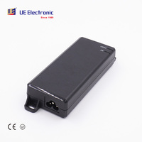 Adaptador de Corriente CA/CC OEM ODM de 24W 30W 90W 54V 0.01-0.56A, Diseño de Escritorio, Inyector PoE IEEE 802.3af para Cámaras IP CCTV