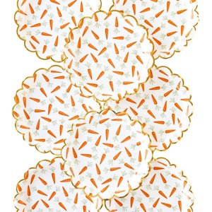 DAMAI Easter Theme Party Disposable Paper Tableware Carrot Rabbit Animal Shape Paper Plate With Hot-Stamping Craft Supplies - Product Image 4