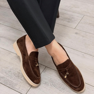 2026 New Brown Lamb Loafers for Women Comfortable Non slip Sheepskin Suede One Foot Lazy <b>Shoes</b> - Product Image 6