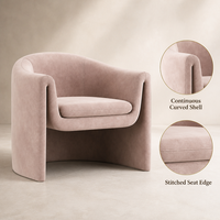 Canapé une place de style nordique moderne, fauteuil de créateurs, pour salon, loisirs