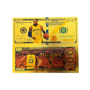 Billet de banque commémoratif des athlètes américains Kobe, <span class=keywords><strong>James</strong></span> et <span class=keywords><strong>Jordan</strong></span>, à personnaliser pour autocollant - Product Image 4