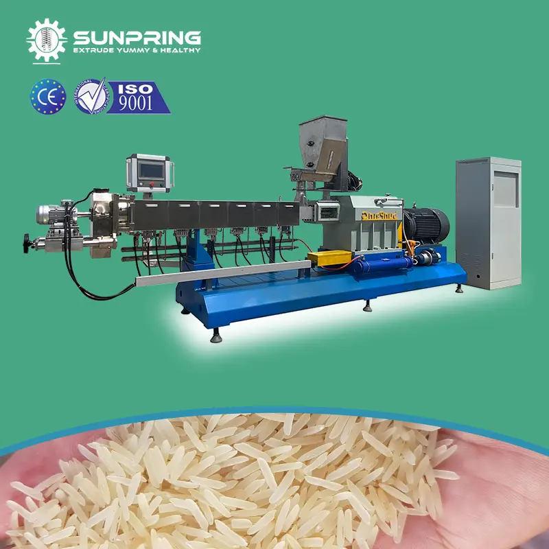 सनप्रिंग समृद्ध चावल बनाने की मशीन टूटी हुई चावल एक्सट्रूडर तत्काल चावल दलिया उत्पादन लाइन