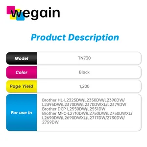 WG-TN730 katrij toner hitam untuk pencetak HL-L2375DW/HL-L2395DW/HL-L2385DW Brother