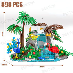 DK 6026 Escena <span class=keywords><strong>de</strong></span> Animales <span class=keywords><strong>de</strong></span> la Selva Tropical, Modelo <span class=keywords><strong>de</strong></span> Loro Volador Feroz, Juego <span class=keywords><strong>de</strong></span> Bloques <span class=keywords><strong>de</strong></span> Construcción para Niños, Regalos - Product Image 6