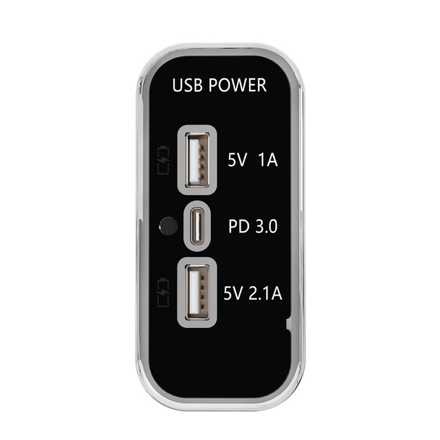 USB Three-port Blind Plug-in Embedded Installation Bus Passenger Car Seats One-to-three 5V1/2.1A PD Fast Charging Car Charger