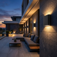 Applique murale LED extérieure étanche IP65 18W 5CCT réglable haut/bas pour maison, garage, patio, porche