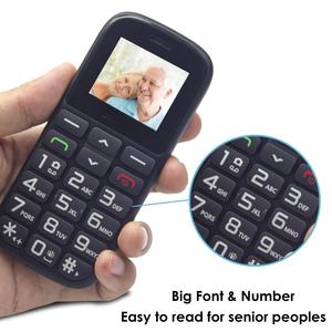 Téléphone <span class=keywords><strong>portable</strong></span> 4G GSM avec écran LED de 1,77 pouces, batterie de 1400 mAh, <span class=keywords><strong>gros</strong></span> boutons, double carte SIM, <span class=keywords><strong>pour</strong></span> les seniors avec SOS et batterie grande capacité - Product Image 2
