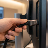 Cable Óptico Activo USB C a C Plenum de 10 Gbps con Función Completa, 60 W PD, 4K 60 Hz (Compatible con 8K), para Integración AV, 20 m