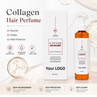 Spray Protecteur Thermique Parfumé pour Cheveux avec Logo Personnalisé 200ml Soin au Collagène et Caviar Fourniture de Salon Marque Privée pour Propriétaires de Marques