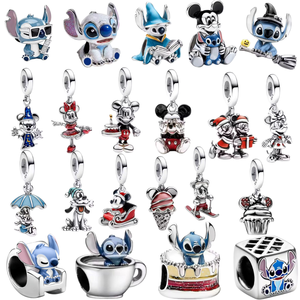 Nuovo Ciondolo in Argento 925 con Zirconi a Forma di Topo, Orso, Elefante e Tazza, Accessorio Minimalista Unisex per Braccialetti Fai-da-Te, <span class=keywords><strong>Gioielli</strong></span> Raffinati - Product Image 5