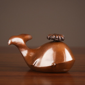 Porta Incienso de Cobre con Forma de Ballena, Color Morado, para Uso Aromático, Artículo Religioso, Difusor Decorativo para el Hogar - Product Image 1