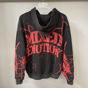 High Quality 100% Cotton Fleece Heavyweight Autumn Digital Printing Oversized <b>Hoodie</b> for <b>Men</b>-Mixed Emotions Streetwear - Product Image 4