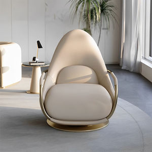 <span class=keywords><strong>Chaise</strong></span> <span class=keywords><strong>Longue</strong></span> de cuero de lujo de estilo italiano de nuevo diseño-Moderno con <span class=keywords><strong>sofá</strong></span> individual giratorio - Product Image 4