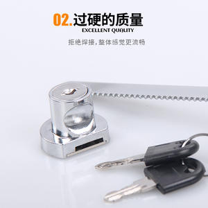 Serrated Lock Filing <b>Cabinet</b> Display Case with <b>Sliding</b> Glass <b>Door</b> Furniture Lock for Counter Bulletin Board Tobacco/Liquor Case - Product Image 4