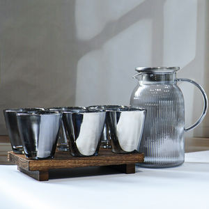 Regalo de negocios Sala de estar Jarra de té para el hogar Olla de agua fría con taza Tetera de vidrio Juego de tetera - Product Image 4