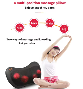 Prezzo di fabbrica uso domestico compresso riscaldato rosso spinning cuscino massaggio Multi massaggio teste vibrazione Relax Mini cuscino massaggio - Product Image 5