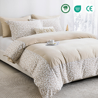Ensemble de literie en microfibre solide à motifs floraux en patchwork 100% polyester 4 pièces à prix compétitif pour hôtel