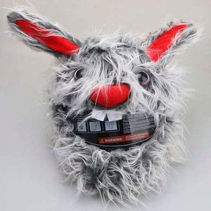 Housse de <span class=keywords><strong>casque</strong></span> intégral en peluche Crazy Bunny Evil Rabbit Street Style Personnalité Cartoon, nouveau matériau ABS, pour tous les casques de moto - Product Image 1