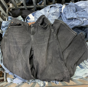 Fardos de <span class=keywords><strong>ropa</strong></span> usada Hongyang, pantalones vaqueros de segunda mano para mujer, pantalones vaqueros de pierna ancha en material de algodón de 90KG - Product Image 3