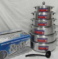 6-teiliges Modernes Kochgeschirr-Set aus Aluminiumlegierung Antihaft-Töpfe und Pfannen Ofenfest Spülmaschinenbeständig für Zuhause und Küche