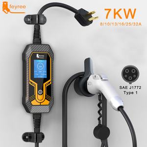Chargeur de voiture électrique réglable 7 kW avec contrôle par application, prise J1772, 16/32A, câble de 5 m pour station de recharge de voiture électrique - Product Image 6