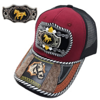 Gorra de Béisbol Unisex Personalizada con Logotipo de Herradura Metálica en 3D, Estilo Occidental, Étnico, Informal, para Pesca, Playa y Aire Libre