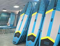 Planche de paddle gonflable double couche PF Hot Welding Seam 10'6\"x33\" pour la famille, planche de surf avec siège, vente en gros