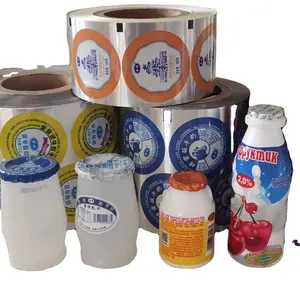 高温レトルトアルミホイルシールフィルムPE/PPプラスチックボトル/カップシールロールフィルム牛乳やヨーグルトを梱包するための