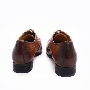 Chaussures à lacets pour hommes, chaussures Oxford en cuir véritable, chaussures décontractées pour affaires, chaussures habillées pour mariage, fête, bureau, chaussures de mode - Product Image 6