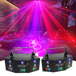 Mới cập nhật mô hình 9 Mắt Laser Strobe Lights Disco RGBW DMX512 DJ Disco LED KTV Bar đêm chiếu sáng Bar Dance giáng sinh hiển thị nhà - Product Image 1