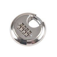 Cadenas à combinaison antivol haute sécurité en acier inoxydable 201, cadenas rond à disque