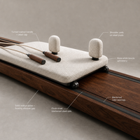 Reformer de Pilates de Madera de Nogal con Diseño Artesanal Jereathy, Reformer Clásico de Pilates