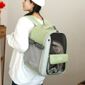 Pet <b>Backpack</b> Space Capsule Style Breathable Lightweight 7 Inch For <b>Cats</b> And Dogs Outdoor Travel Double Shoulder Bag - Product Image 2